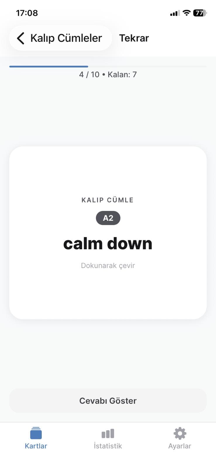 Kartez Gerçek Ana Ekran Görünümü